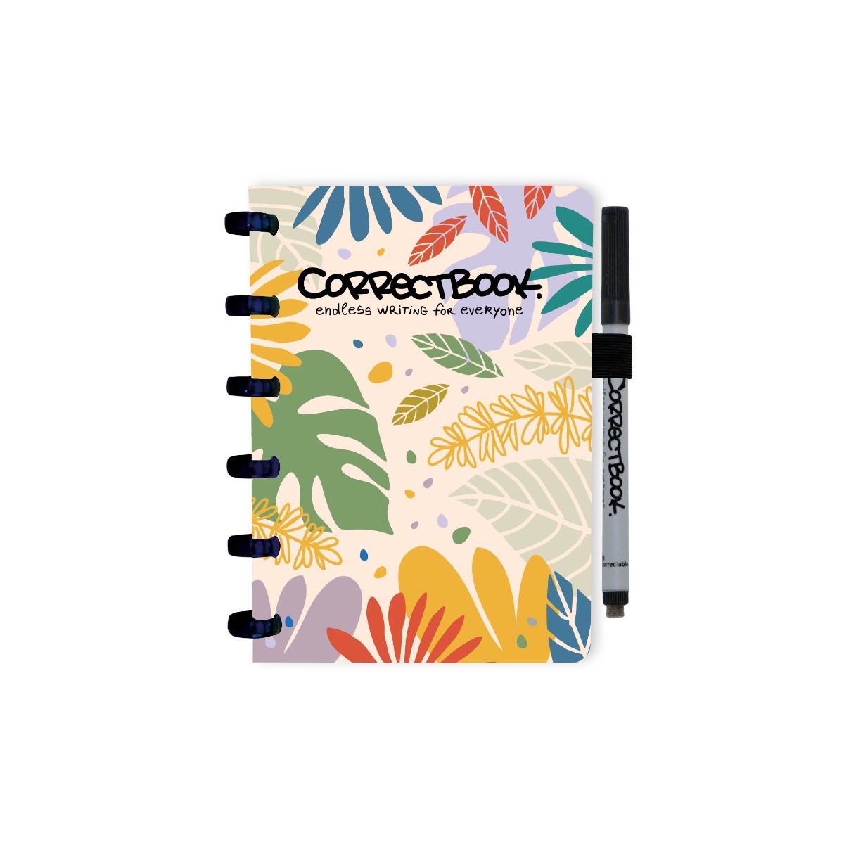 Correctbook Botanical Beauty A6 Blanco - Uitwisbaar / Herschrijfbaar Notitieboek