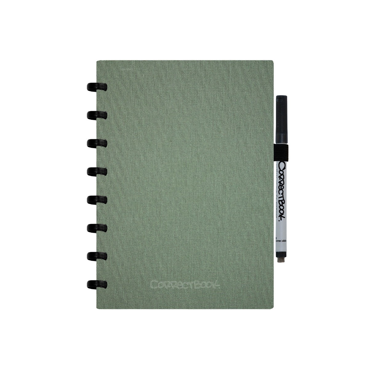 Correctbook Linnen Hardcover A5 Olive Green-Blanco