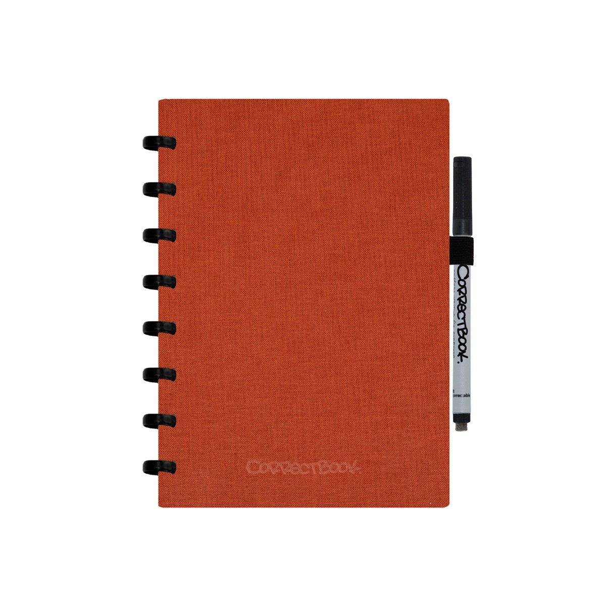 Correctbook Linnen Hardcover A5 Rusty Red-Blanco