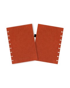Correctbook losse omslag - A5 Linnen Hardcover Rusty Red | met penlus