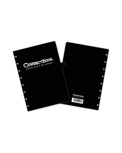 Couverture amovible Correctbook A5 Noir avec passant pour stylo