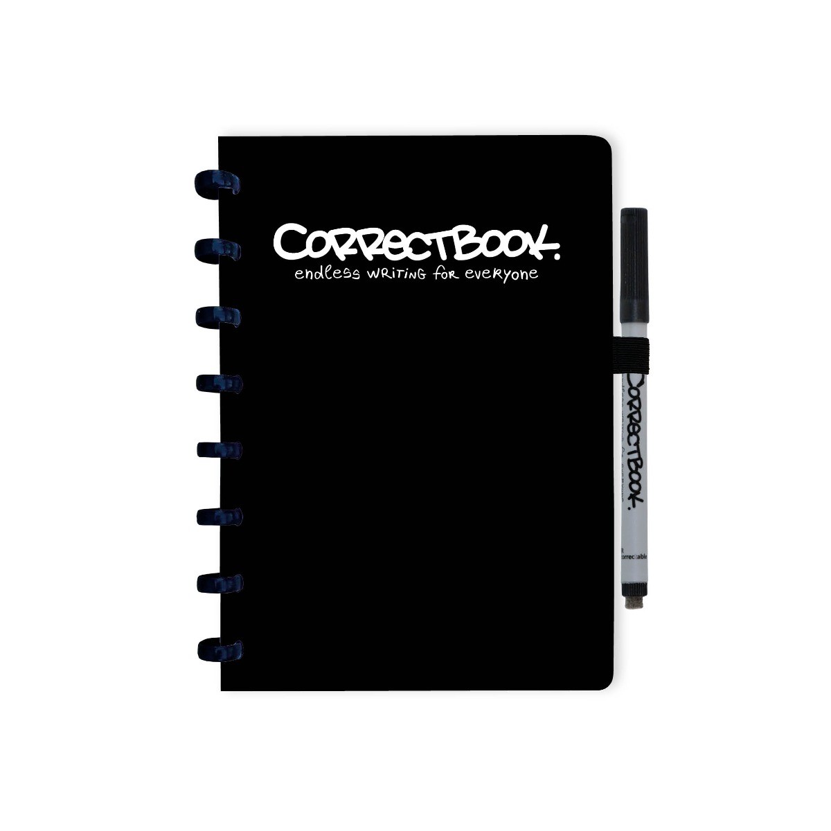 Correctbook Original Ink Black A5 lined - Uitwisbaar / Herschrijfbaar Notitieboek