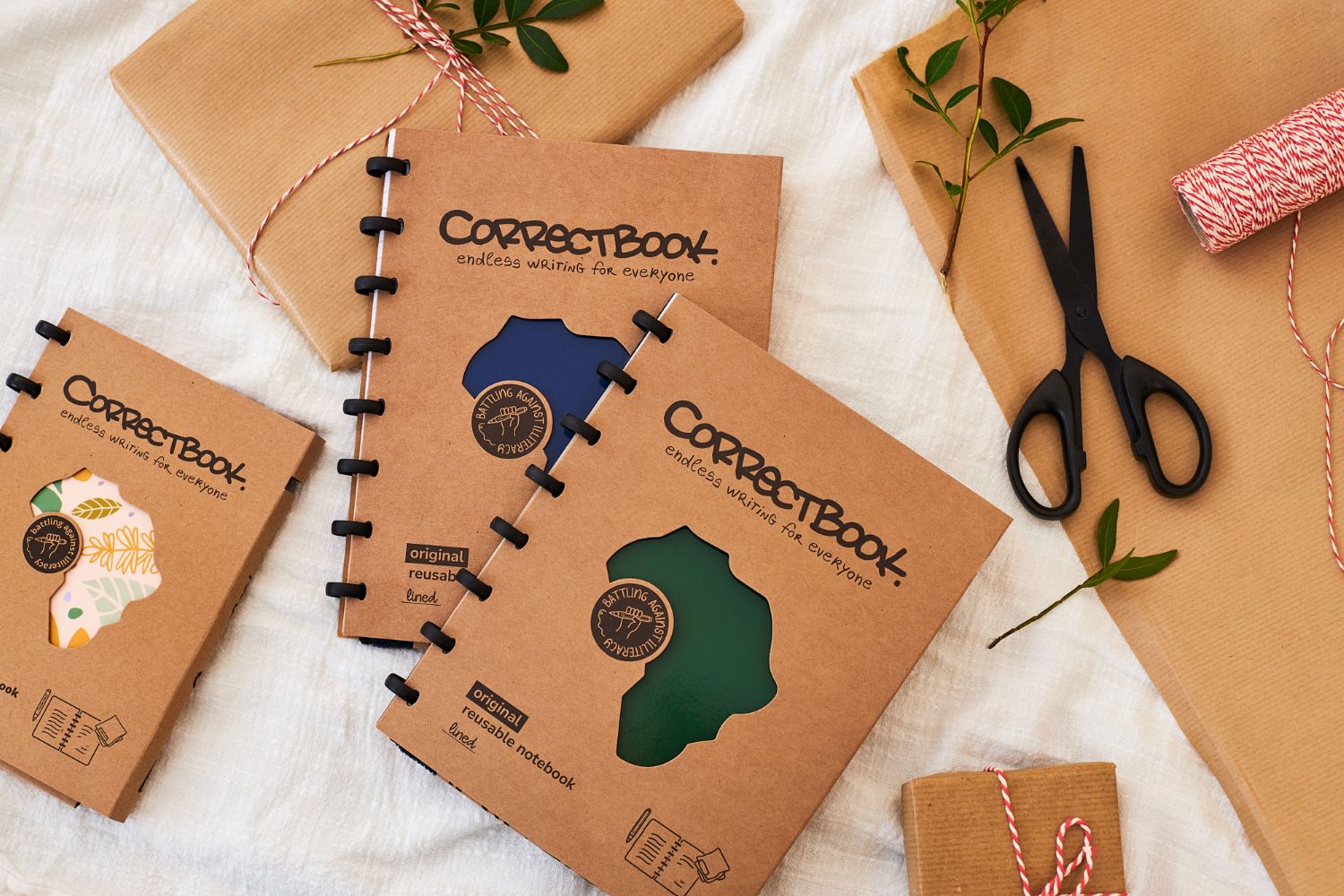 3 Correctbooks in een kraft sleeve