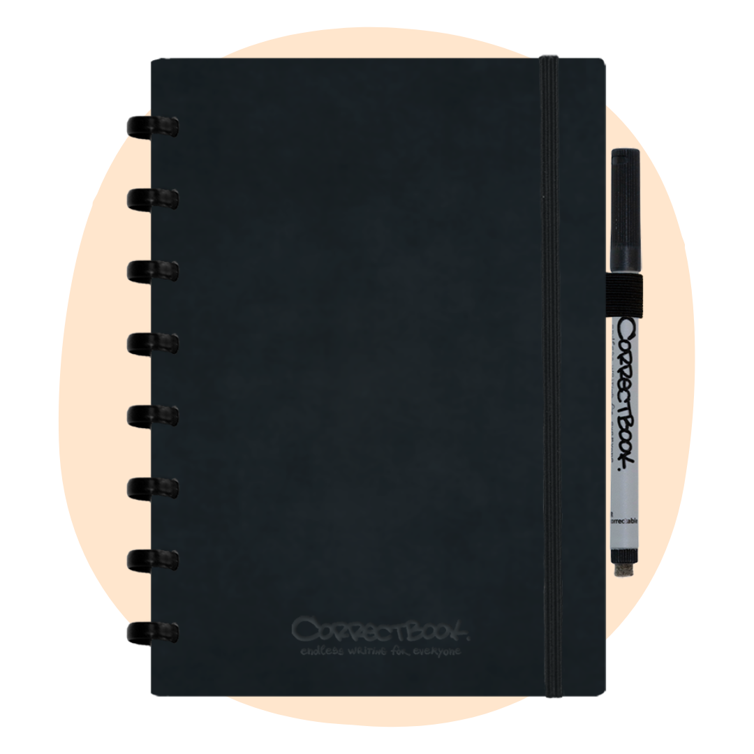 Correctbook Kunstleer Zwart A5
